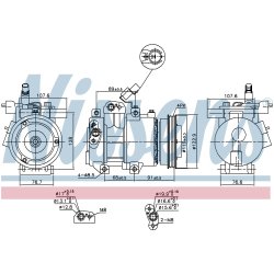 AC Compressor NISSENS 89279 OE Ref 977011G000 NISSENS