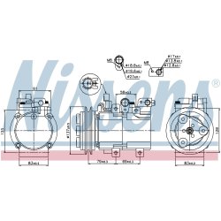 AC Compressor NISSENS 89282 OE Ref 977014A021 NISSENS