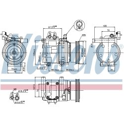 AC Compressor NISSENS 89290 OE Ref 977012F000 NISSENS