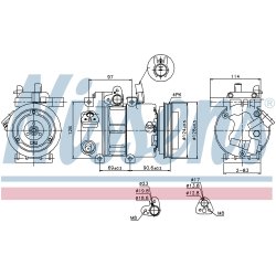 AC Compressor NISSENS 89296 OE Ref 97701-1E001 NISSENS