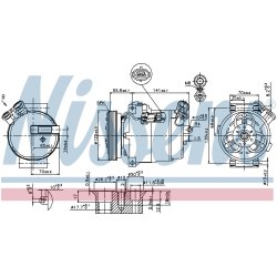 AC Compressor NISSENS 89308 OE Ref 12758381 NISSENS