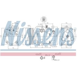 AC Compressor NISSENS 89311 OE Ref GJ6A61K00A NISSENS