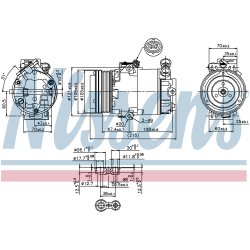 AC Compressor NISSENS 89322 OE Ref 6854013 NISSENS