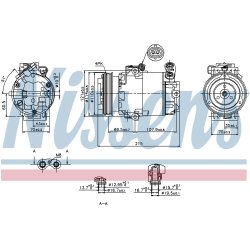 AC Compressor NISSENS 89333 OE Ref 1854103 NISSENS