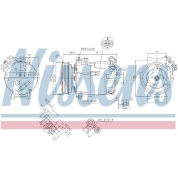 AC Compressor NISSENS 89343 OE Ref 13191997 NISSENS