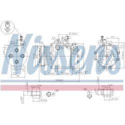 AC Compressor NISSENS 89349 OE Ref 9520062JA0000 NISSENS