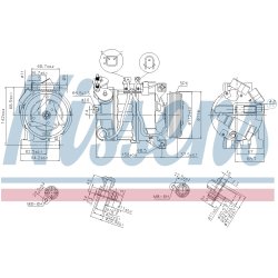 AC Compressor NISSENS 89350 OE Ref 1453378 NISSENS