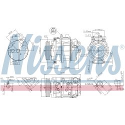 AC Compressor NISSENS 89359 OE Ref 4471902571 NISSENS
