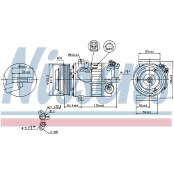 AC Compressor NISSENS 89394 OE Ref 8200720780 NISSENS