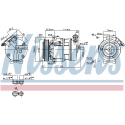 AC Compressor NISSENS 89397 OE Ref 50510966 NISSENS