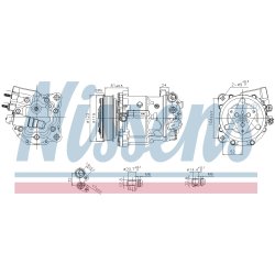 AC Compressor NISSENS 89398 OE Ref 6453QS NISSENS