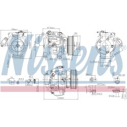 AC Compressor NISSENS 89433 OE Ref 883100K111 NISSENS