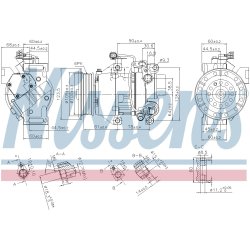 AC Compressor NISSENS 89443 OE Ref 88310-52590 NISSENS