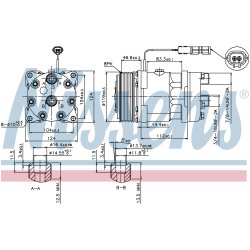 AC Compressor NISSENS 89459 OE Ref 51779707015 NISSENS