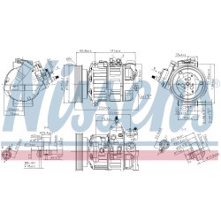 AC Compressor NISSENS 89463 OE Ref 31250520 NISSENS