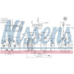 AC Compressor NISSENS 89473 OE Ref 5010628046 NISSENS