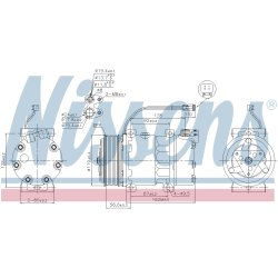 AC Compressor NISSENS 89476 OE Ref 10573128 NISSENS