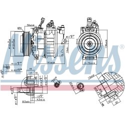 AC Compressor NISSENS 89488 OE Ref 1854148 NISSENS