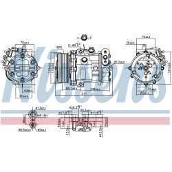 AC Compressor NISSENS 89503 OE Ref 1854356 NISSENS