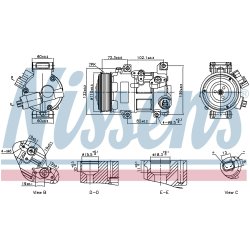 AC Compressor NISSENS 89516 OE Ref 8831002480