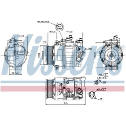 AC Compressor NISSENS 89520 OE Ref 0012307911 NISSENS
