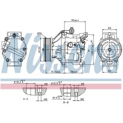 AC Compressor NISSENS 89530 OE Ref 8831013032 NISSENS