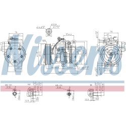 AC Compressor NISSENS 89533 OE Ref 977014L000 NISSENS
