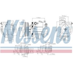 AC Compressor NISSENS 89549 OE Ref BP4K61K00