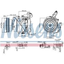 AC Compressor NISSENS 89576 OE Ref 4472203241 NISSENS