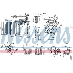 AC Compressor NISSENS 89586 OE Ref 38810RBEE11 NISSENS