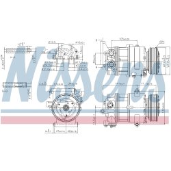 AC Compressor NISSENS 89590 OE Ref 1735914 NISSENS