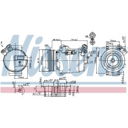 AC Compressor NISSENS 89592 OE Ref 6854014 NISSENS