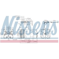 AC Compressor NISSENS 899930 OE Ref FLX7-4866 NISSENS