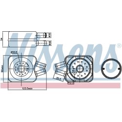 Engine Oil Cooler NISSENS 90607 NISSENS