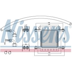 Engine Oil Cooler NISSENS 90634 OE Ref 15710-16050 NISSENS