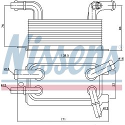 Automatic Transmission Oil Cooler NISSENS 90642 OE Ref 30683022 NISSENS