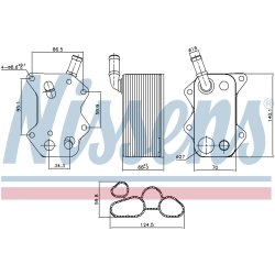 Engine Oil Cooler NISSENS 90660 OE Ref 06D117021C NISSENS
