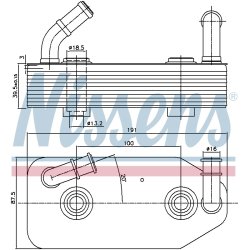 Automatic Transmission Oil Cooler NISSENS 90667 OE Ref 096409061F NISSENS