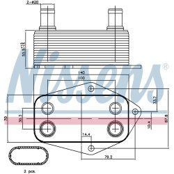 Engine Oil Cooler NISSENS 90675 OE Ref 11422247015 NISSENS