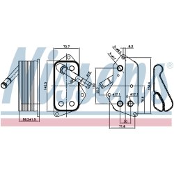Engine Oil Cooler NISSENS 90689 OE Ref 11427525333 NISSENS