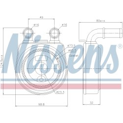 Engine Oil Cooler NISSENS 90701 OE Ref 1103.G6 NISSENS