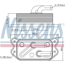 Engine Oil Cooler NISSENS 90716 OE Ref 30622090 NISSENS