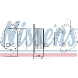 Engine Oil Cooler NISSENS 90721 OE Ref 264102A500 NISSENS