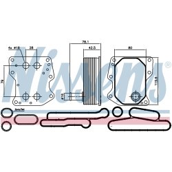 Engine Oil Cooler NISSENS 90723 OE Ref 1842739 NISSENS