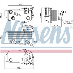 Automatic Transmission Oil Cooler NISSENS 90736 OE Ref 17217529499 NISSENS