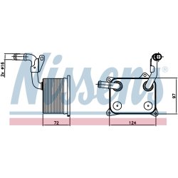 Engine Oil Cooler NISSENS 90744 OE Ref 079117015P NISSENS