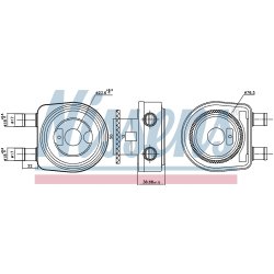Engine Oil Cooler NISSENS 90780 OE Ref 2641027000 NISSENS