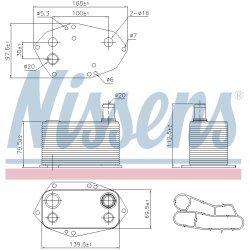 Engine Oil Cooler NISSENS 90786 OE Ref 11422247204 NISSENS