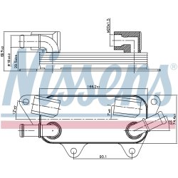 Engine Oil Cooler NISSENS 90789 OE Ref PBC000010 NISSENS
