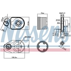 Engine Oil Cooler NISSENS 90796 OE Ref 504050068 NISSENS